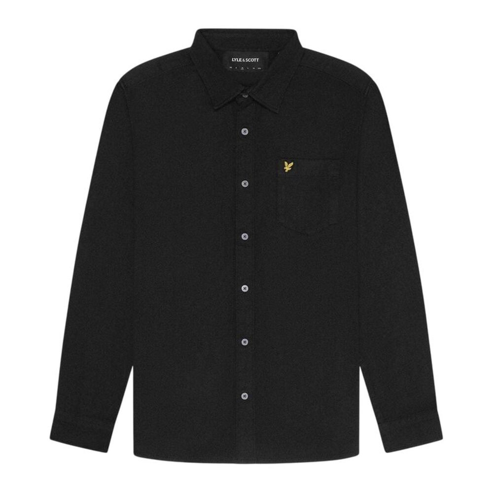 Lyle & Scott Mens Logo Twill Shirt / Black